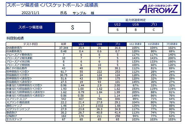 体力解析　フィードバック